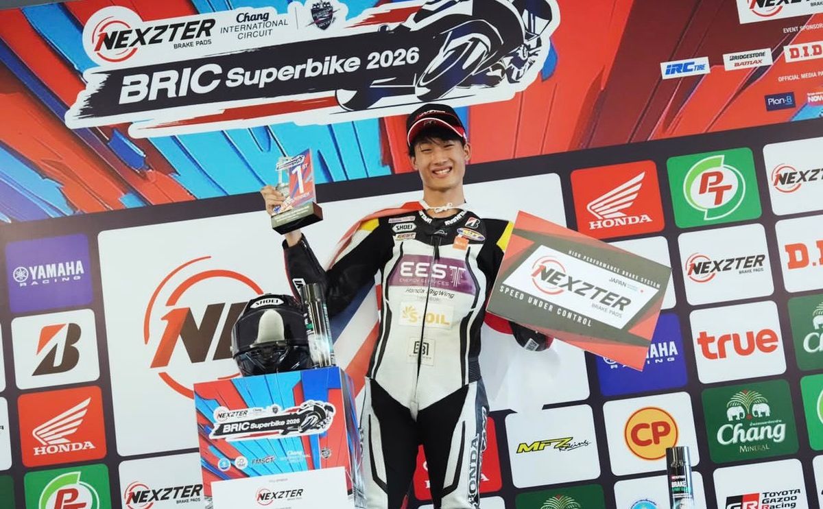 日本人初、18歳・中川豪優がタイ最高峰ロードレースで 強豪ワークス勢を撃破、雨中の逆転劇で総合優勝