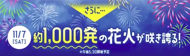 11/7(土)花火開催！