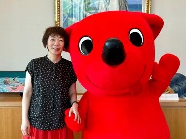 さかざきちはる氏とチーバくん