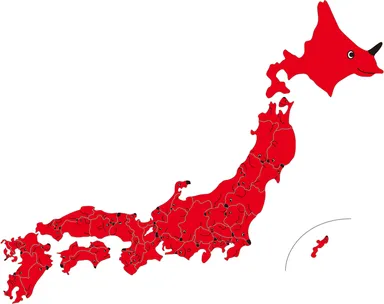 チーバくん 日本地図