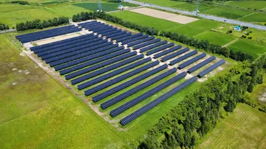 写真1：美唄市茶志内太陽光発電所