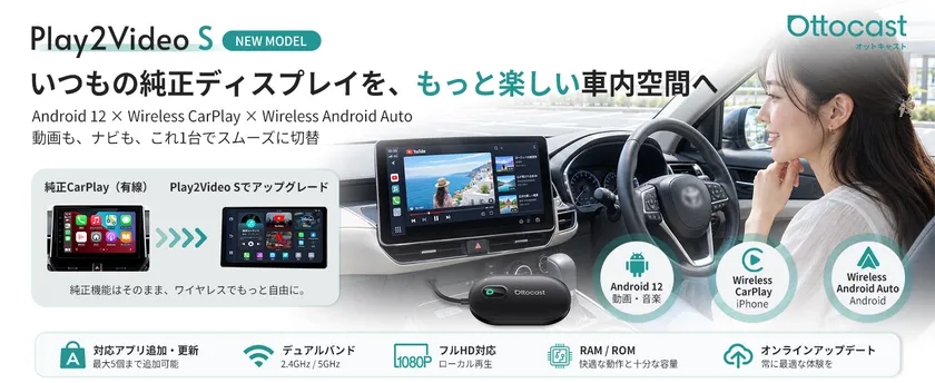 いつもの純正ディスプレイを、もっと楽しい車内空間へ