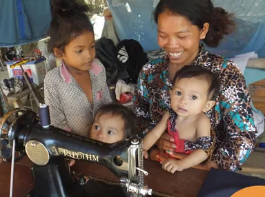 義援金を使ったカンボジアでの職業訓練の様子