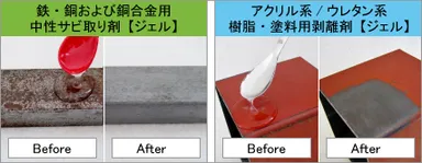 サビ取り剤ジェル・剥離剤ジェル_イメージ図