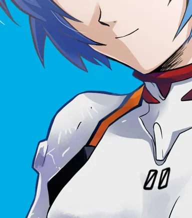 綾波レイのオリジナルステッカー　(C)カラー