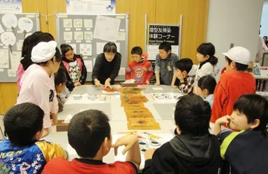 摺型友禅染体験コーナー