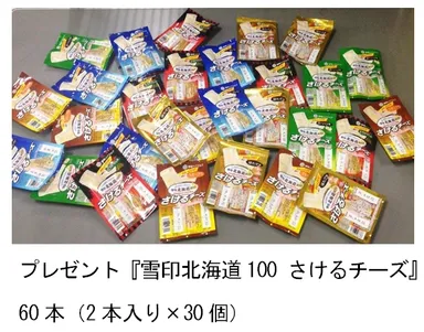 プレゼント『雪印北海道100 さけるチーズ』60本（2本入り×30個）