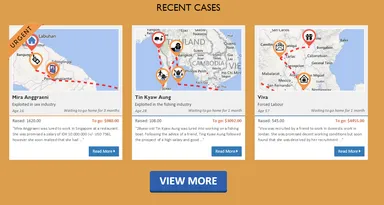 6degree.org 人身取引の被害者個人の状況と必要とされている支援内容を知ることができ、寄付を実行できる