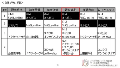 調査結果(通信販売 自社ブランド型)
