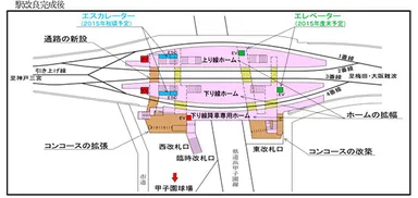 【駅構内図】駅改良完成後