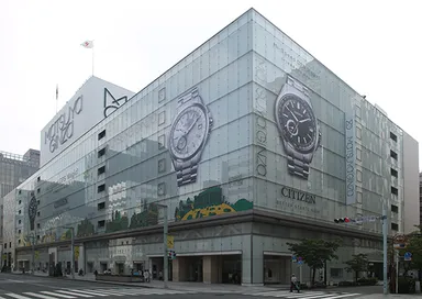 松屋銀座 外壁の様子