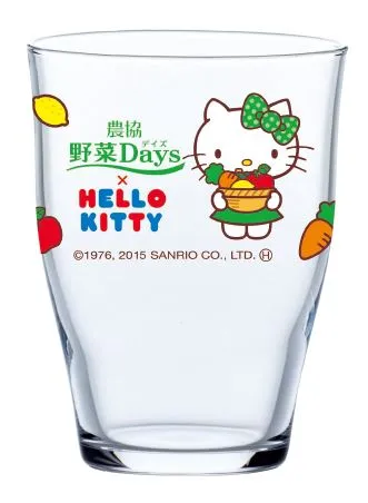 Ｂ賞  野菜Days×HELLO KITTYオリジナルグラス（4個セット）