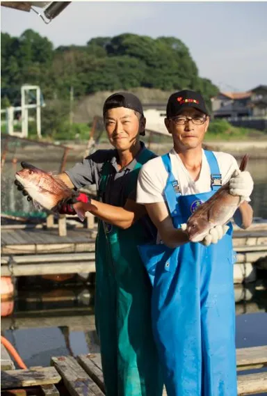 仮屋漁協の方と生産者