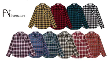 秋の新作「先染めビエラチェックシャツ」