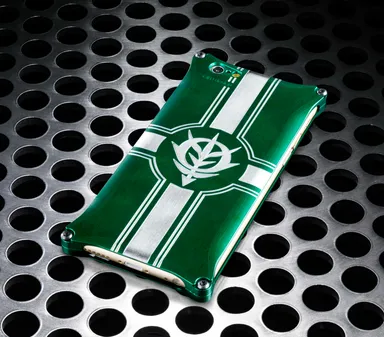 機動戦士ガンダム　ジュラルミンスマホジャケット(iPhone 6用)　ジオングリーン(1)