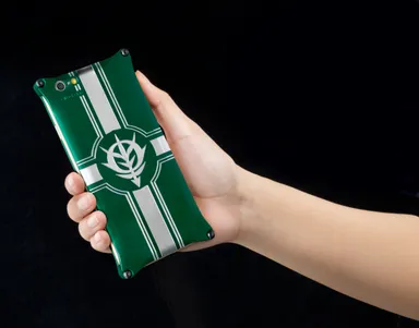 機動戦士ガンダム　ジュラルミンスマホジャケット(iPhone 6用)　ジオングリーン(3)