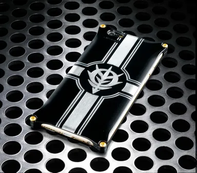 機動戦士ガンダム　ジュラルミンスマホジャケット(iPhone 6用)　ジオンブラック