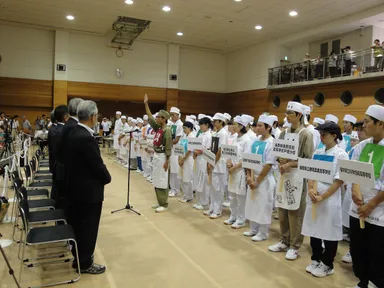 鹿児島県立加世田常潤高校・大木 真法選手による宣誓