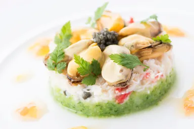 ズワイ蟹とムール貝のデリス