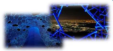 「Lightscape-in-Rokko」展望台全体が様々な色に変化し、幻想的な空間に