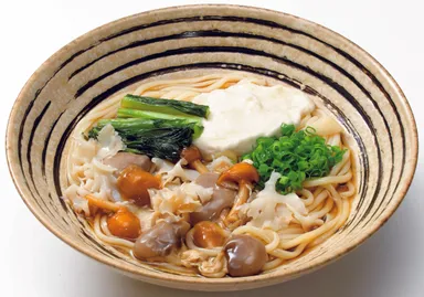 信州産きのこ3種　菜っ葉うどん