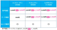 BIGLOBE SIM 月額料金