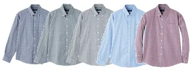 ブロードチェックボタンダウンシャツ