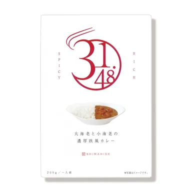 「大海老と小海老の濃厚欧風カレー」パッケージ