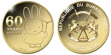 ミッフィー生誕60周年記念 1500フラン金貨