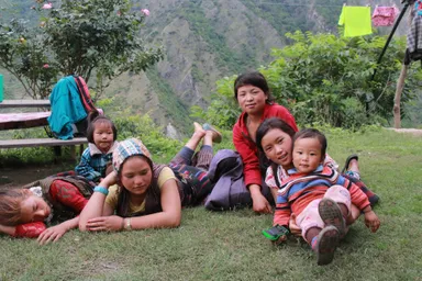 山間部の子どもたち