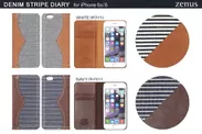 ZENUS iPhone6s/6ケース Denim Stripe Diary