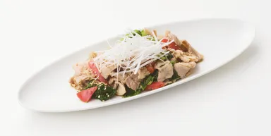 シントリ菜と三枚肉のさっぱりポン酢