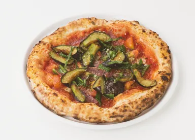 寺島ナスとシラスのアラビアータピッツア