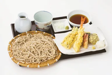 寺島ナスと海老・穴子の天せいろ