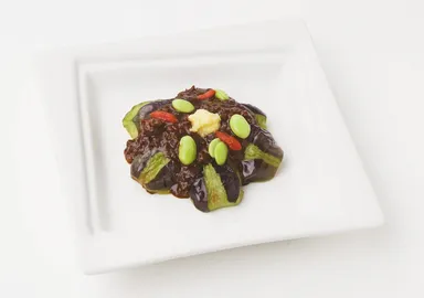 寺島ナスの鶏そぼろ味噌かけ