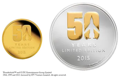 サンダーバード50周年記念のロゴ