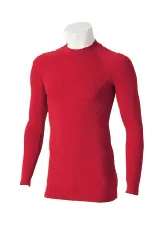 クロスワーク立体成型ローネック アカ