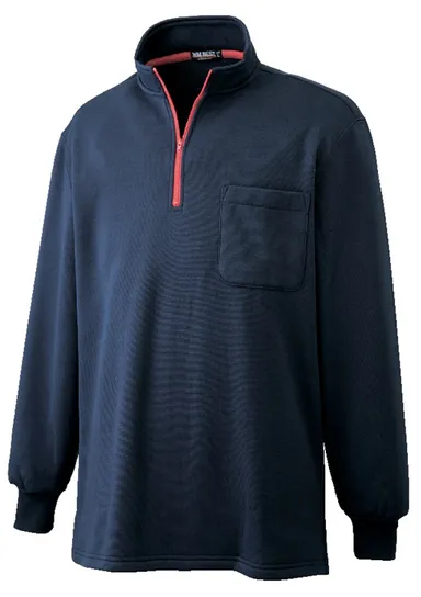 制電加工裏起毛ハーフジップ