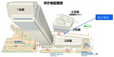 市庁舎配置図