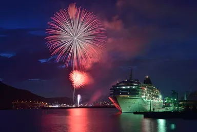 日南花火と飛鳥II