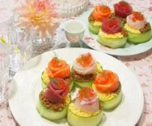 くるっときゅうりのお花ケーキすし