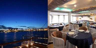 東京湾のきらめく風景、コース料理が楽しめるクルージング