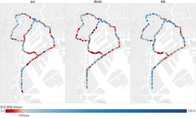 図1：受信速度マップ
