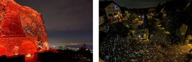 六甲山光のアート「Lightscape in Rokko ～Autumn Version～」／ 高橋匡太　star wheel simfonia 2015年