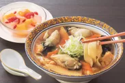 広島産牡蠣の刀切麺