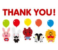 LINEスタンプ「THANK YOU」(c) 2015　Genki Kawamura ＆ Kenjiro Sano / Tinny Project