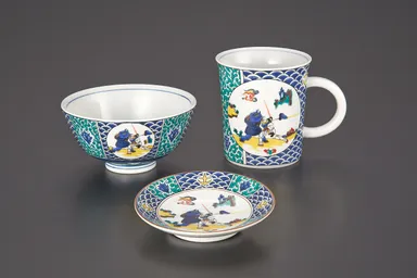 九谷焼　ガンダム古九谷風セット