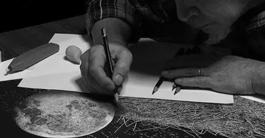 鉛筆画　安部 恒美