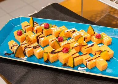 【デザート】カボチャのスチームケーキ