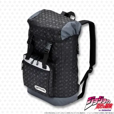 フラップリュック(ブラック×グレー)